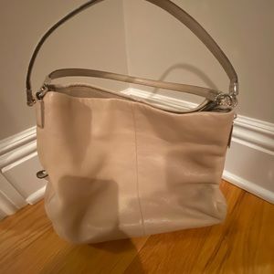 Coach ivory leather bag